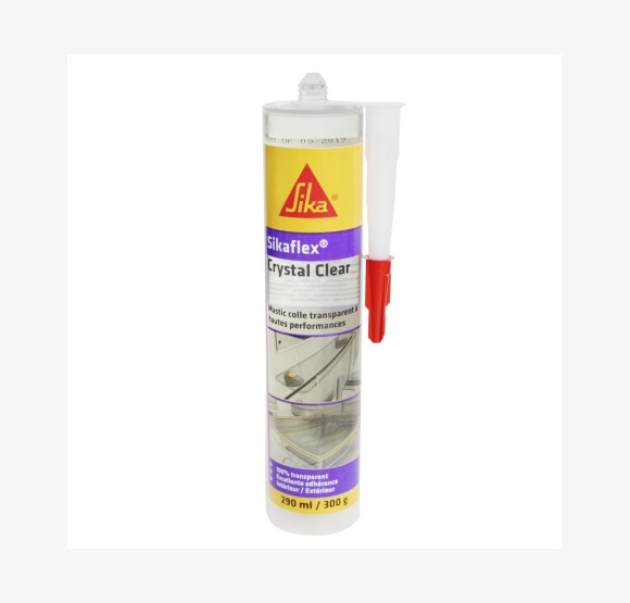 Sikaflex-112 Crystal Clear Mastic-Colle Transparent 290 Ml - détail produit