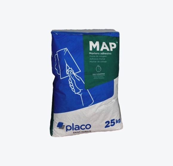 Mortier adhésif Placo MAP – 25 kg - détail produit