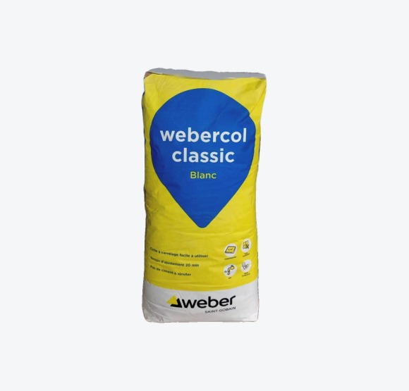Webercol classic blanc – 25 kg - détail produit